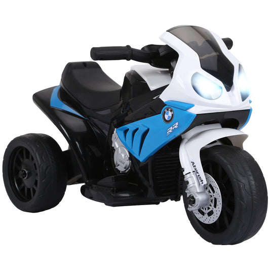 HOMCOM 6V BMW S1000RR Licensed Kids Electric Motorbike with Headlight, Music, Blue