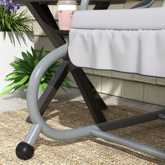 Outsunny Three-Person garden Swing Chair, with Adjustable Canopy - Light Grey