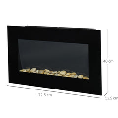 HOMCOM 1000W/2000W Electric Wall Fireplace w/ LED Flame Effect Timer Remote Sleek Stylish Safe Home Heating 20-25√£≈Ω¬°