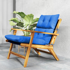 Outsunny 115 x 56cm Rocking Chair Padded Seat Cushion - Blue