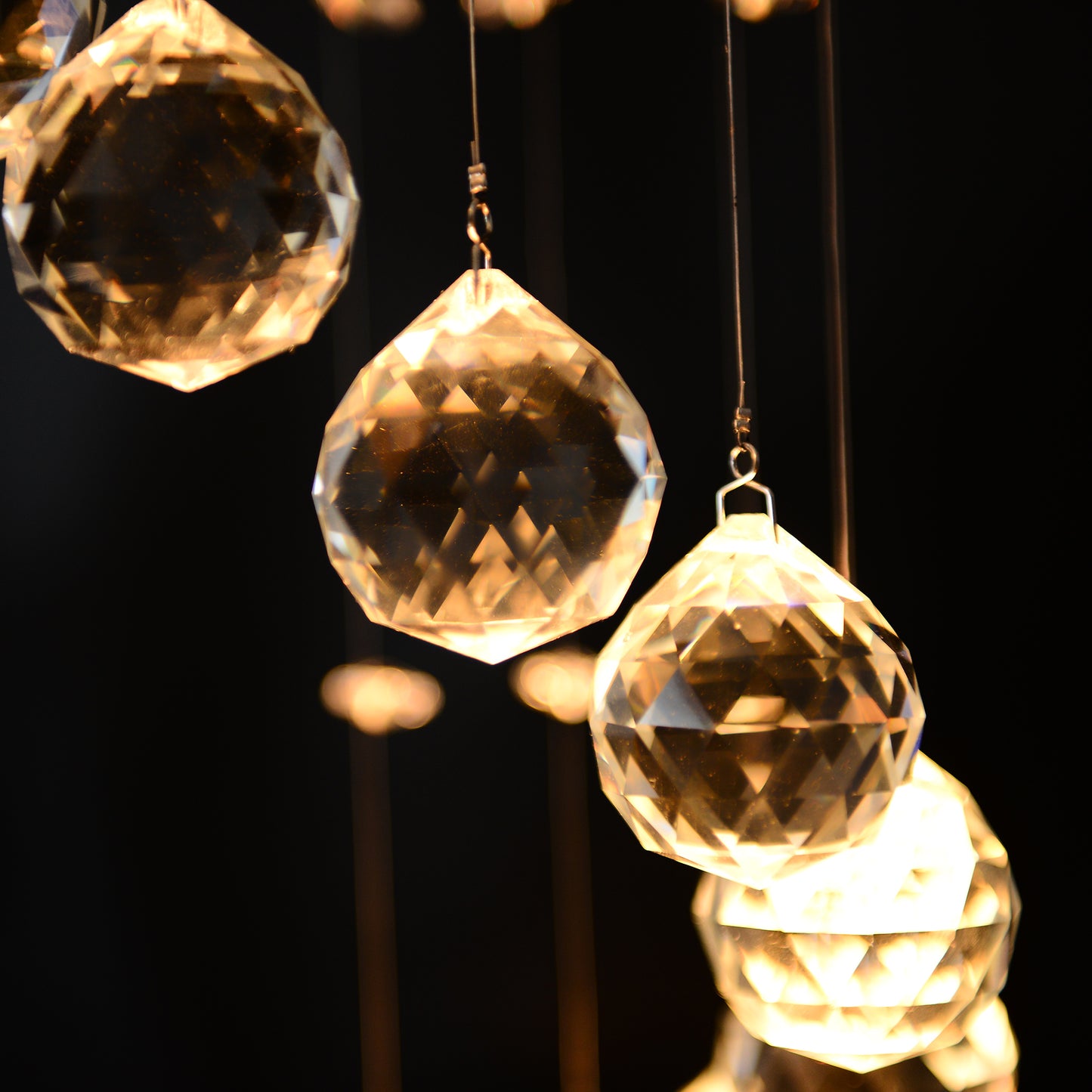 HOMCOM Modern Crystal Chandelier Ceiling Light Pendant Lamp Chrome Finish Glass Droplets New, √ê¬§30 x 120cm