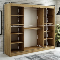 Leto T2 Sliding Door Wardrobe 250cm