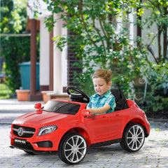 HOMCOM Kids Electric Car Kids Ride-On Car 6V Licensed Mercedes Benz-Red