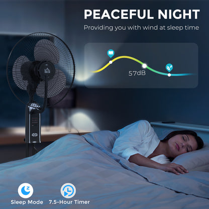 HOMCOM Pedestal Fan with Water Mist Spray, Spray Misting Fan with 70√Ç¬∞ Oscillation, Tilt Head, 3 Speeds, 3 Modes, Adjustable Mist, 3.2L Water Tank, for Home, 120 cm
