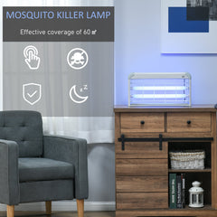 Outsunny Wall Hanging Bug Zapper, 30W Electric Fly Zapper Mosquito Killer, 60√£≈Ω¬° Coverage Insect Killer, Indoor Outdoor Use, Grey