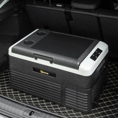 Outsunny 30L Car Refrigerator, Portable Compressor Car Fridge Freezer, Electric Cooler Box with 12/24V DC and 110-240V AC for Camping, Driving, Picnic, Down to -20√¢‚Äû∆í