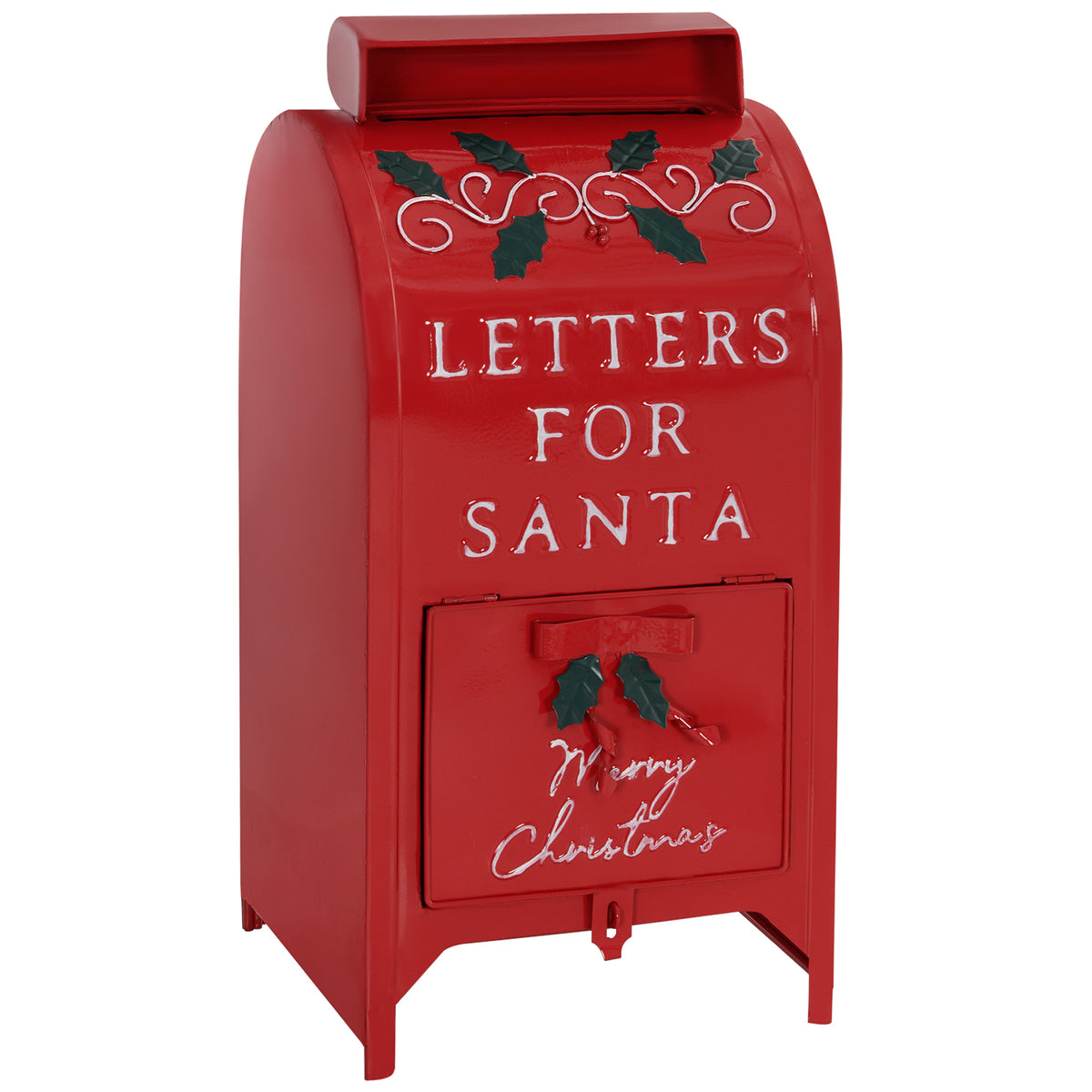 HOMCOM A5 Christmas Letter Postbox - Red/White