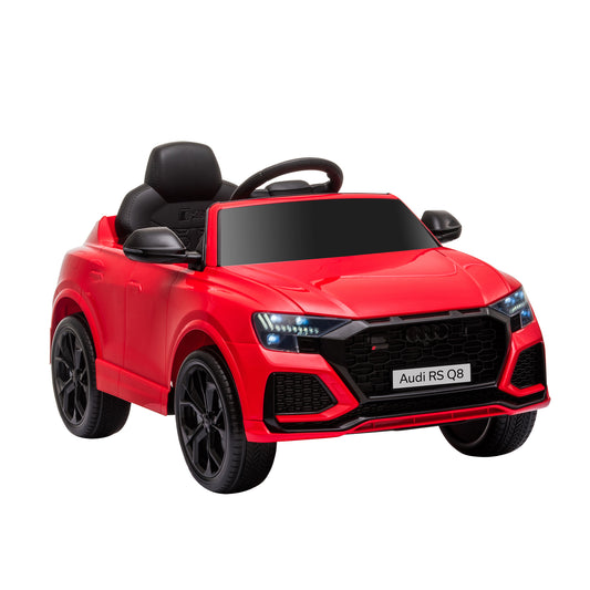 HOMCOM Audi RS Q8 Licensed Electric Car for Kids, 6V Kids' Electric Ride on with Remote Control, 7Ah Big Battery, Lights Bluetooth, Music USB MP3, for 3-5 Years Old, Red