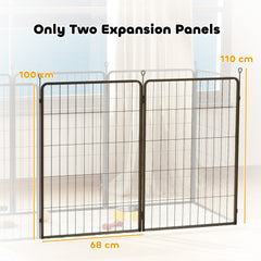 PawHut 2 Piece Dog Pen Expansion Pack for 100cm High Animal Pen with 3 Connecting Stakes