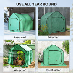 Outsunny 150 x 148cm Pop-Up Greenhouse - Green