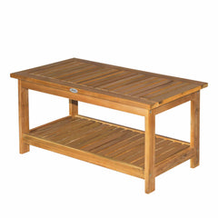 Outsunny 45 x 90cm Acacia Wood Two-Tier Garden Table