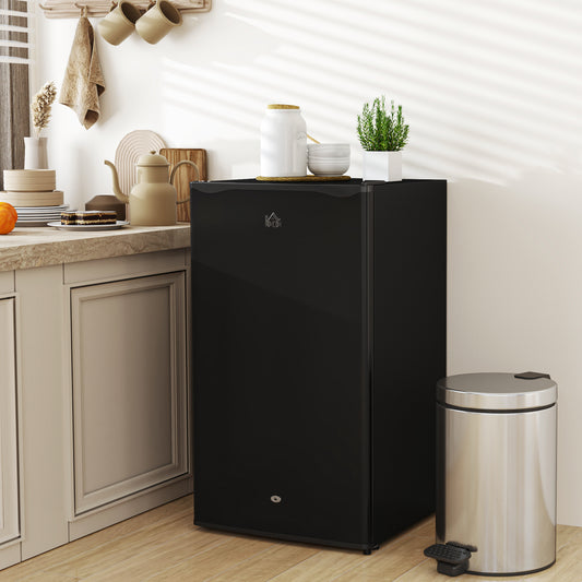 HOMCOM 91L Freestanding Under-Counter Fridge with Lock - Black