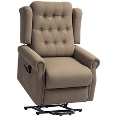 HOMCOM 45√Ç¬∞ Lifting Riser and Recliner Armchair - Dark Brown