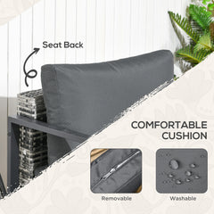 Outsunny Six-Piece Rattan Garden Sofa Set - Dark Grey