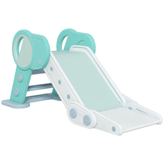 AIYAPLAY Foldable Kids Slide, Freestanding Baby Slide, for Ages 1.5-3 Years, Grey & Green