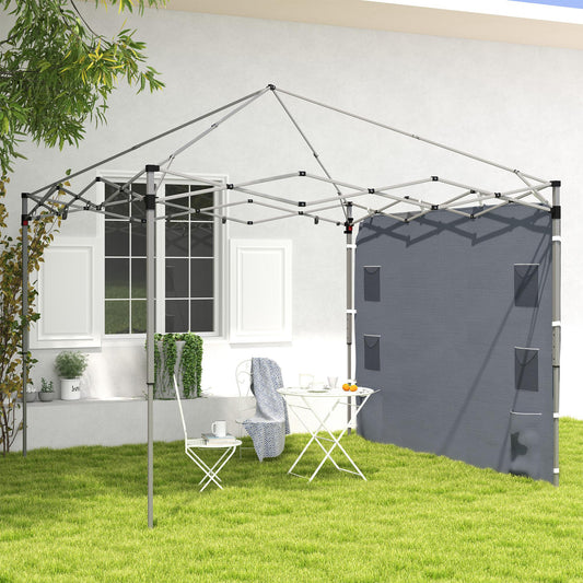 Outsunny 195 x 295cm Replacement Gazebo Sidewall - Grey