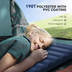 Outsunny 2 Person Camping Inflatable Mattress - Navy Blue