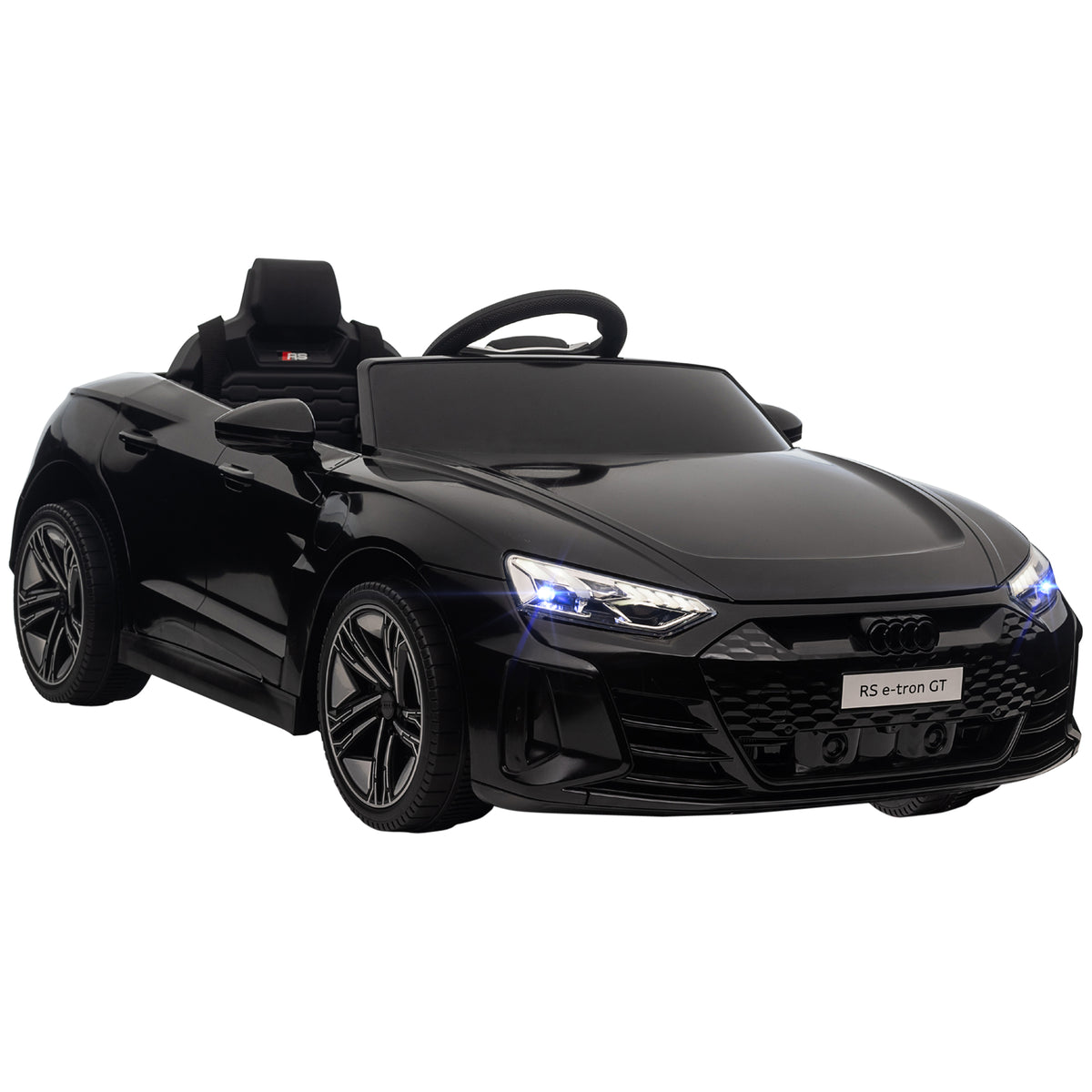 HOMCOM Audi Licensed 12V Kids Electric Ride-On, with Remote Control, Suspension System, Lights, Music, Motor - Black