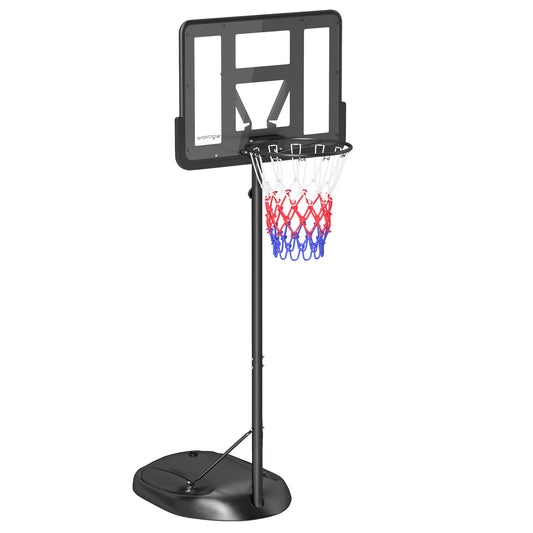 SPORTNOW Height Adjustable Basketball System, Freestanding Basketball Hoop and Stand w/ Wheels, 167-228cm