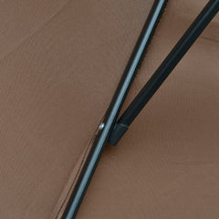 Outsunny 2.45m Overhanging Cantilever Parasol, with Cross Base - Brown