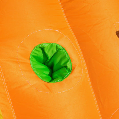 Outsunny 5 in 1 Kids Bouncy Castle Large Crocodile Style Inflatable House Slide Basket Water Pool Gun Climbing Wall with Blower Carrybag for Kids Age 3-8, 3.85 x 2.85 x 2.25m