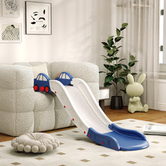 AIYAPLAY Kids Slide for Couch, Bed, Sofa, with Extended Length, Easy to assemble and Store, White and Blue