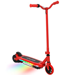 AIYAPLAY Electric Scooter for Ages 6-14, with Colourful Light and Electric Brake, Electric Scooter E Scooter, Up to 10 KM/H & 8 KM, Red