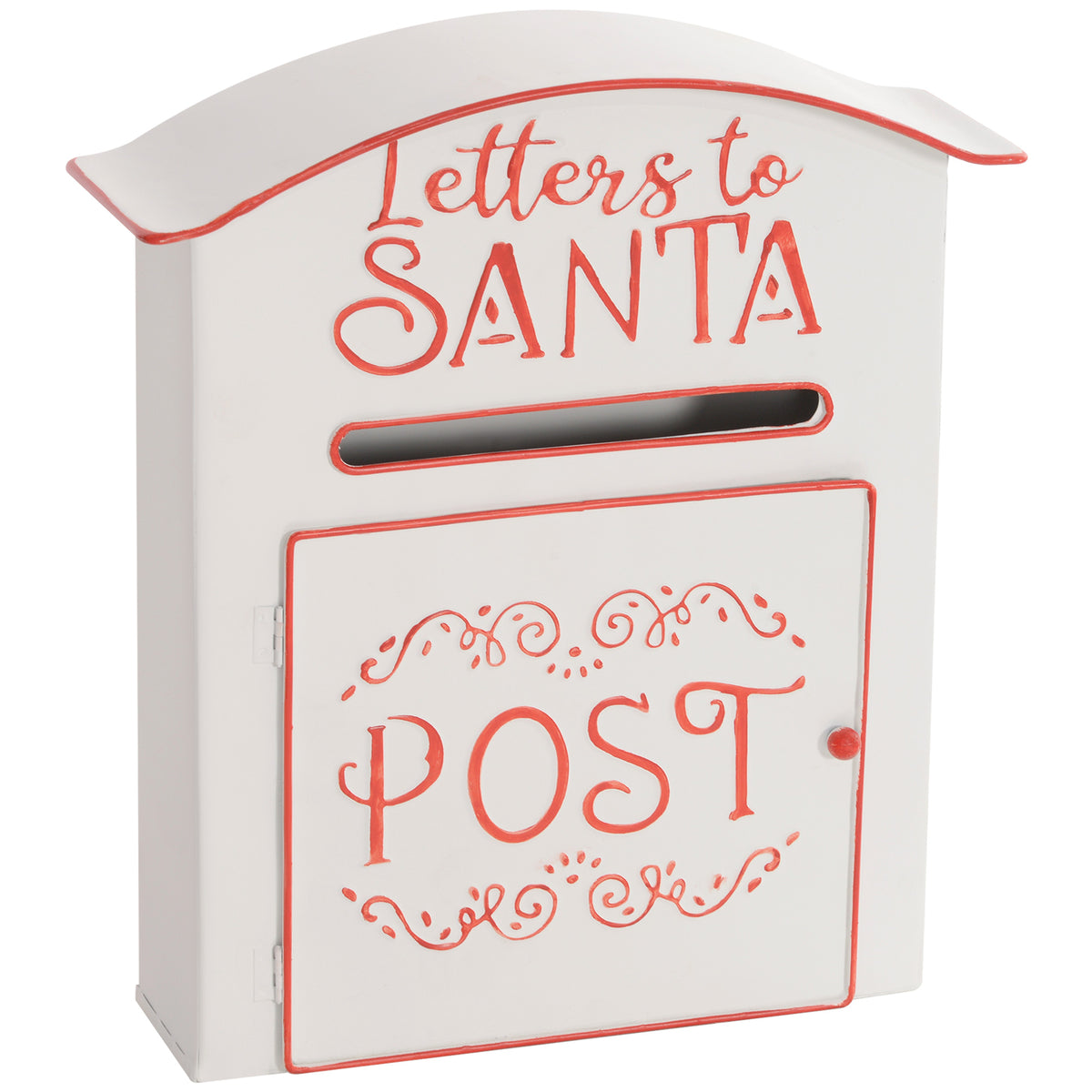 HOMCOM A5 Christmas Letter Postbox - White/Red