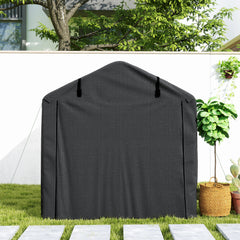 Outsunny 2.2 x 1.6 m Garden Storage Tent, Waterproof Anti-UV Bike Tent with Roll-up Zipper Door, Galvanised Outdoor Storage Shelter Carport for Bike, Motorbike, Garden Tools, Black