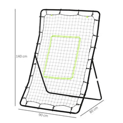 شبكة لعب HOMCOM Rebounder - معدات تدريب على اللعب والتعليم - نقطة هدف - كرات ارتدادية