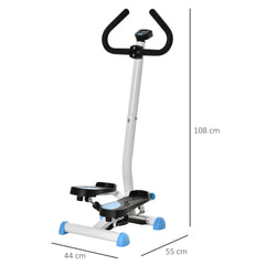 HOMCOM Twister Stepper, Step Machine with Adjustable Resistance, LCD Screen - Blue