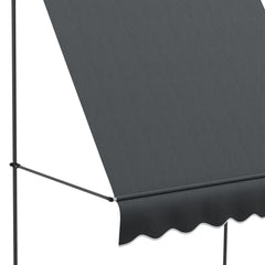 Outsunny 2 x 1.2m Manual Retractable Awning - Grey