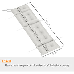 وسادة كرسي استرخاء خارجي فقط، 190x56x10 سم، وسادة كرسي استرخاء للحديقة، قماش UPF20+ 220 جرامًا للمتر المربع، وسادة بديلة سميكة لكرسي التشمس مع 6 أربطة، رمادي فاتح