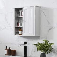 HOMCOM Clean and Simple Bathroom Storage Cabinet - White