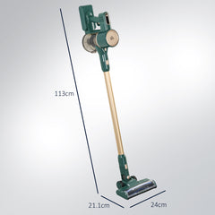 مكنسة كهربائية لاسلكية قابلة لإعادة الشحن من هومكوم بسرعة 2500 دورة في الدقيقة، مع ملحقات - خضراء