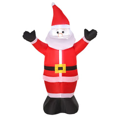 HOMCOM 4ft Inflatable Christmas Santa Claus Xmas Decoration 1 LED Holiday Air Blown Yard Outdoor D√É¬©cor