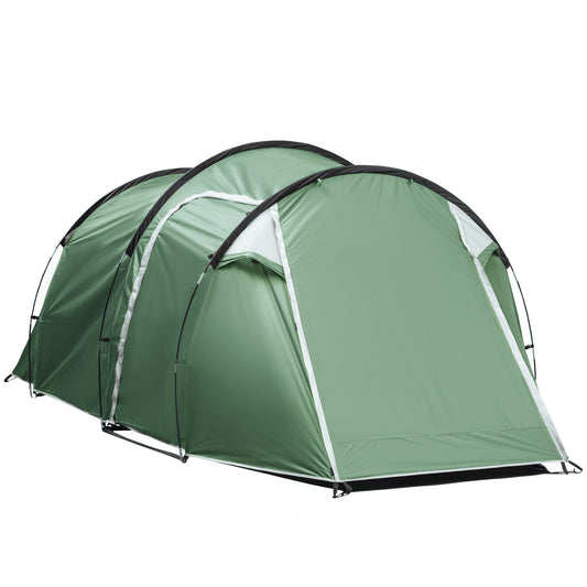 Outsunny Three-Man, Two-Room Tent - Green