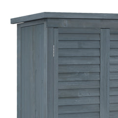 Outsunny 39.5 x 79cm Fir Wood Garden Shed - Grey