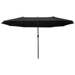 Outsunny 4.6m Canopy Parasol - Black