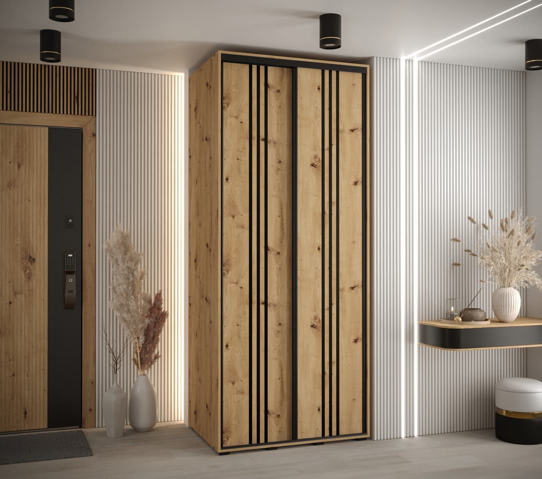 Cannes VI Sliding Door Wardrobe 100cm