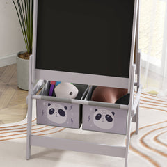 AIYAPLAY 3-In-1 Kids Easel with Paper Roll, Art Easel, with Storage - Grey