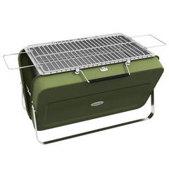 Outsunny Metal Suitable-Style Portable BBQ Grill - Green