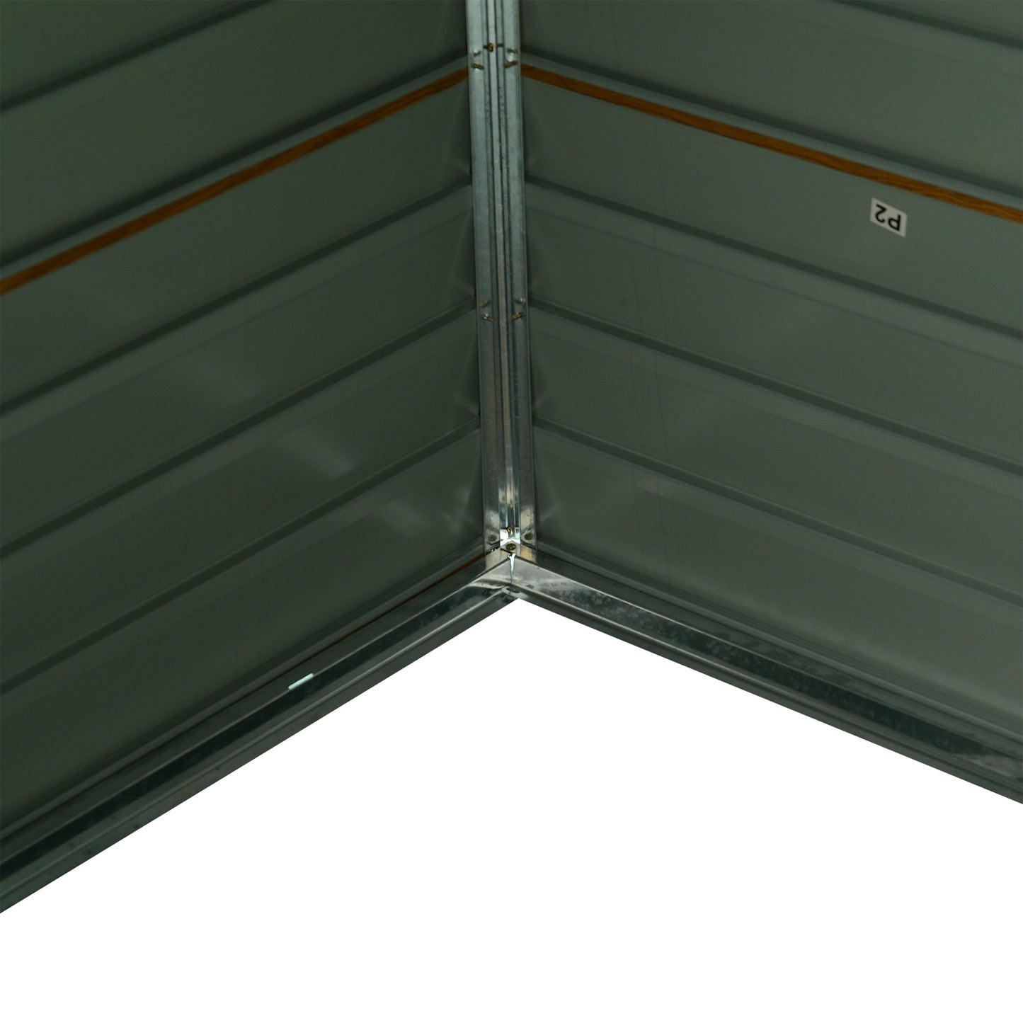 Outsunny 8 x 6ft Metal Garden Shed, House Hut Gardening Tool Storage with Ventilations, Sliding Door, Sloped Roof and Foundation Kit for Garden, Patio, Brown