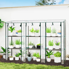 Outsunny 46 x 215cm Nine-Shelf Greenhouse