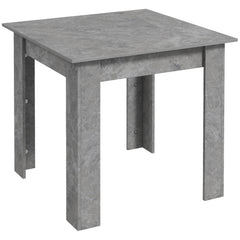 HOMCOM Square Dining Table, Modern Dining Room Table with Faux Cement Effect, Space Saving Small Dining Table