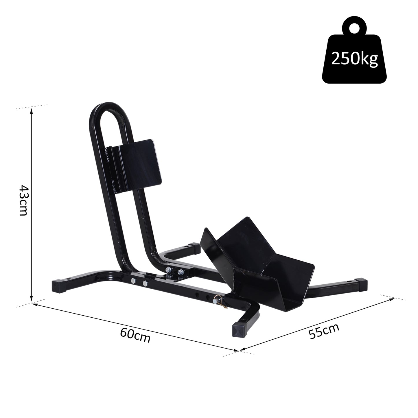 HOMCOM Metal Motorcycle Motorbike Wheel Chock Locking Stand System 17√¢‚Ç¨¬ù,19√¢‚Ç¨¬ù,21√¢‚Ç¨¬ù/43,48,51 Cm Front Wheels Steel Adjustable Fixing Tyre Holder Support