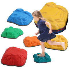 AIYAPLAY Balance Stepping Stones for Kids with Non-slip Bottom, Indoor Outdoor Obstacle Course for Ages 3-8 Years, Multicoloured