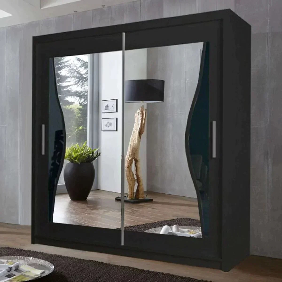 Heffner Walnut Sliding Door Wardrobe - 3 Sizes