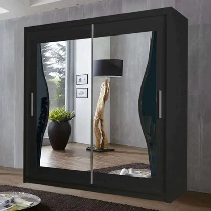 Heffner Walnut Sliding Door Wardrobe - 3 Sizes