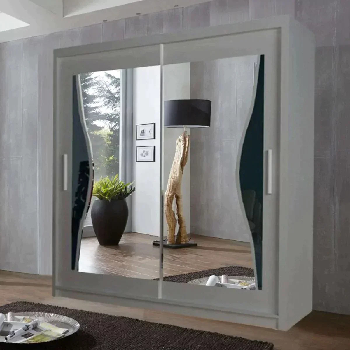 Heffner Walnut Sliding Door Wardrobe - 3 Sizes